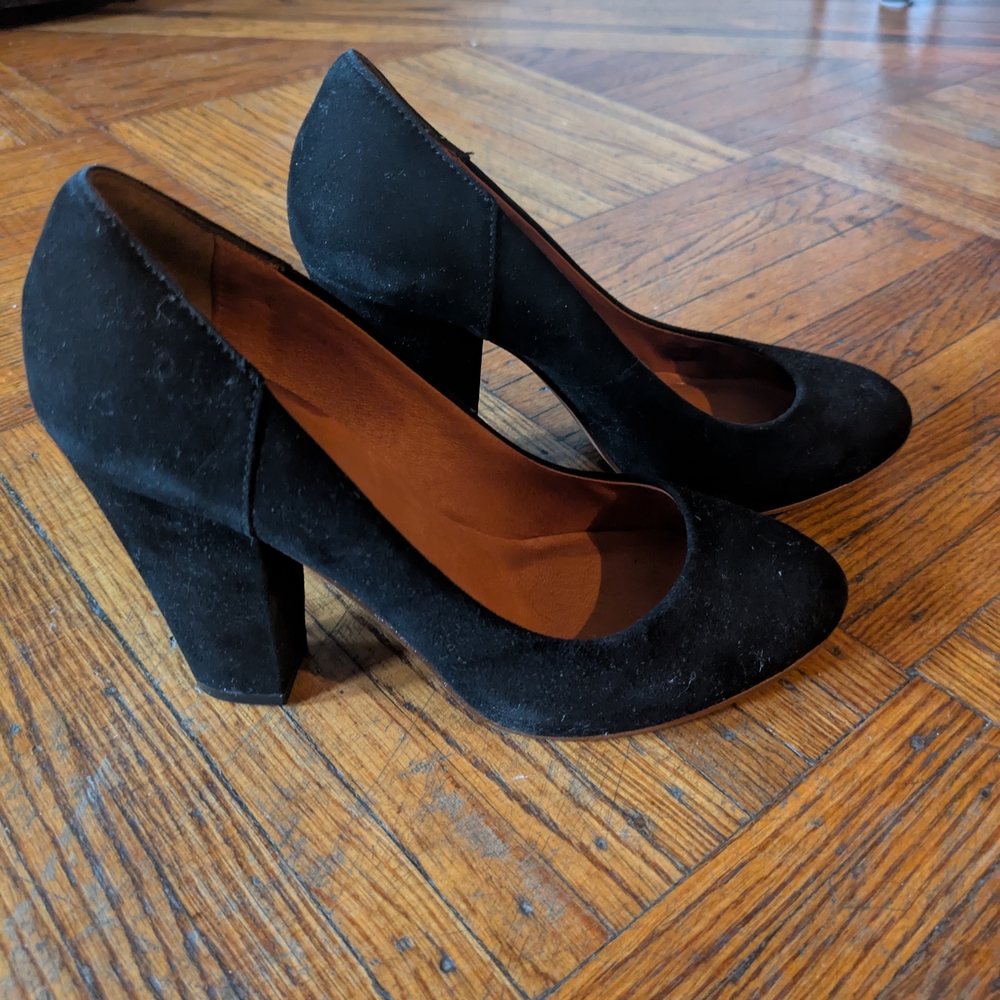Madewell Black Suede Frankie Pumps - Picture 3 of 6
